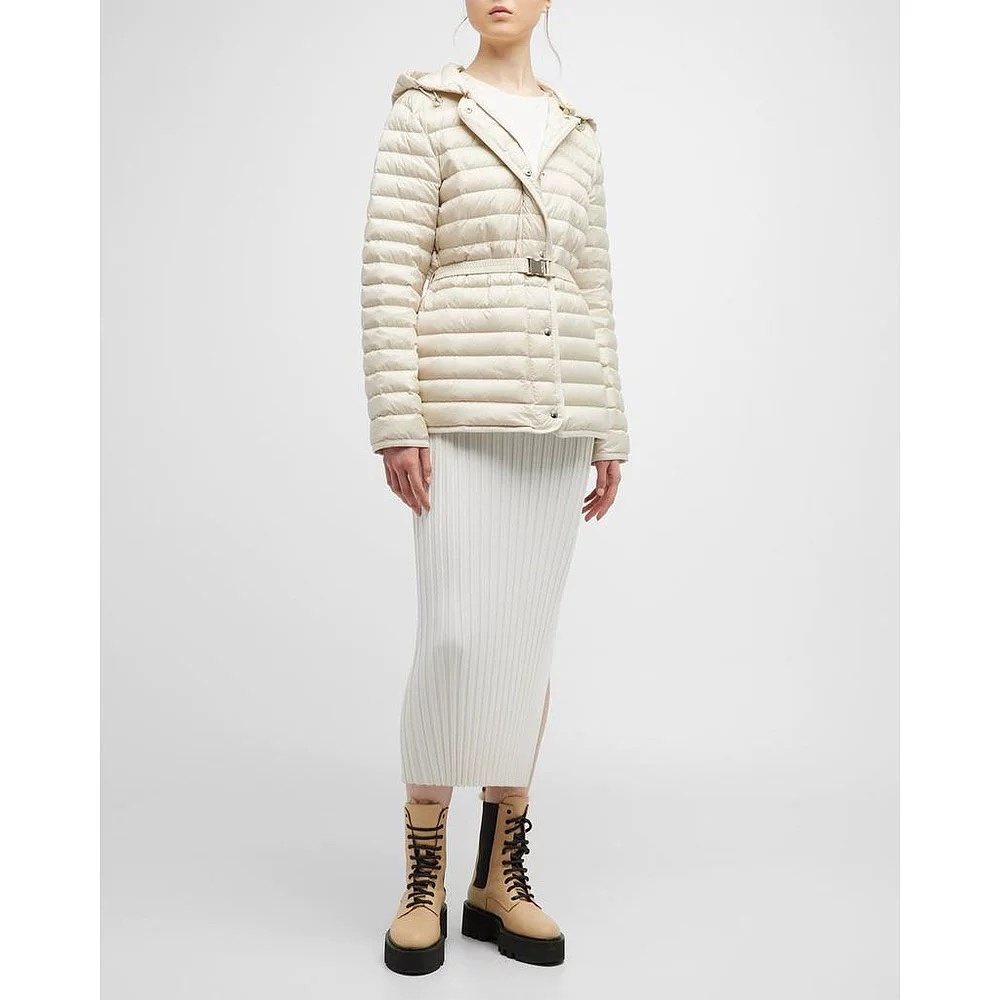 Moncler Belted Hooded Puffer Coat — hero