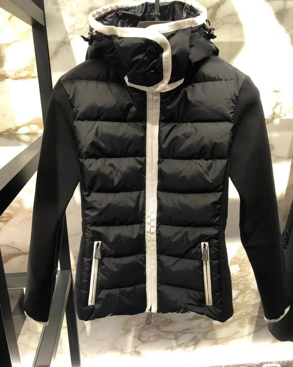 Moncler Hooded Quilted Down Puffer Coat — front