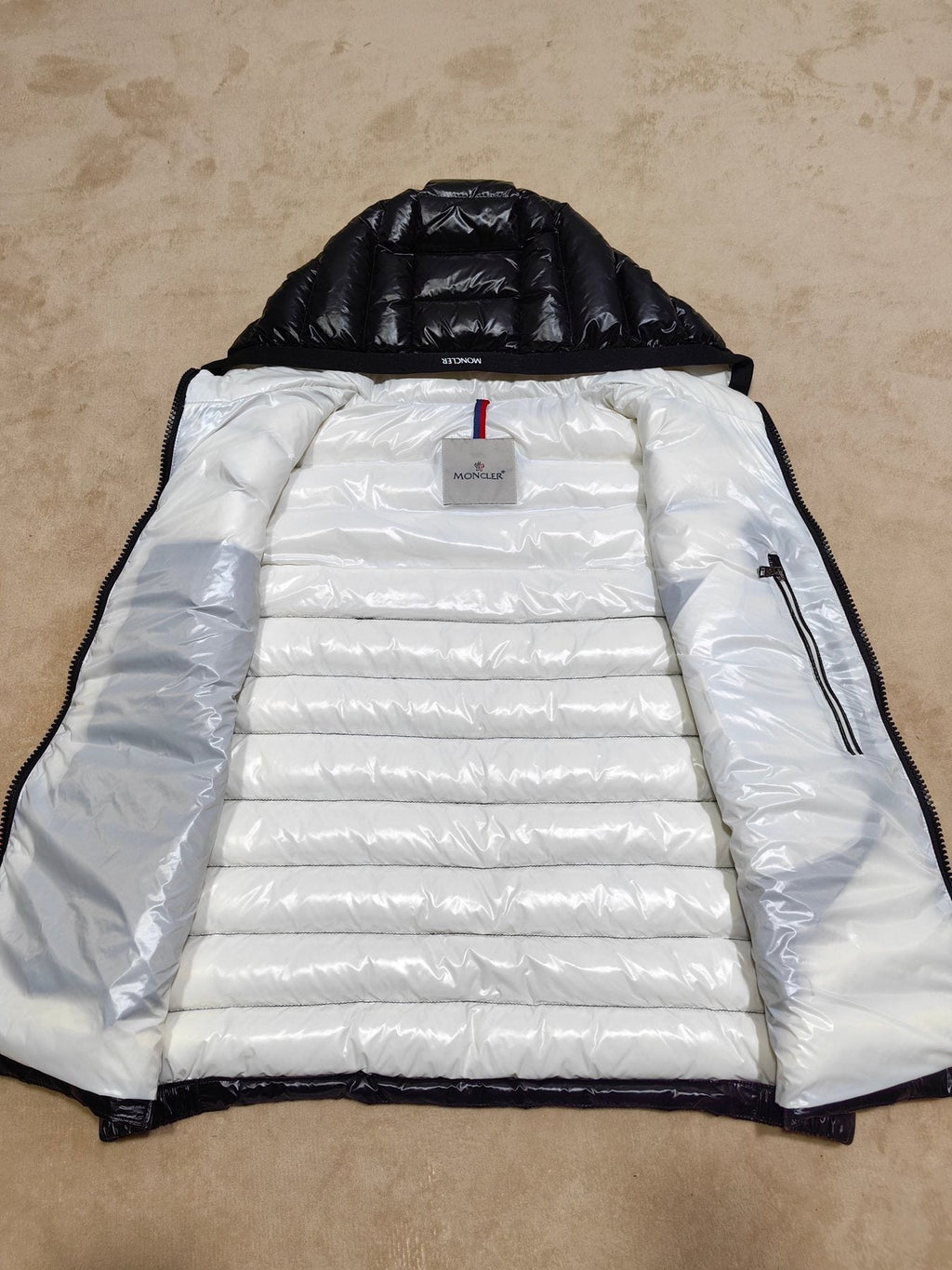 Moncler Hooded Quilted Down Vest — back