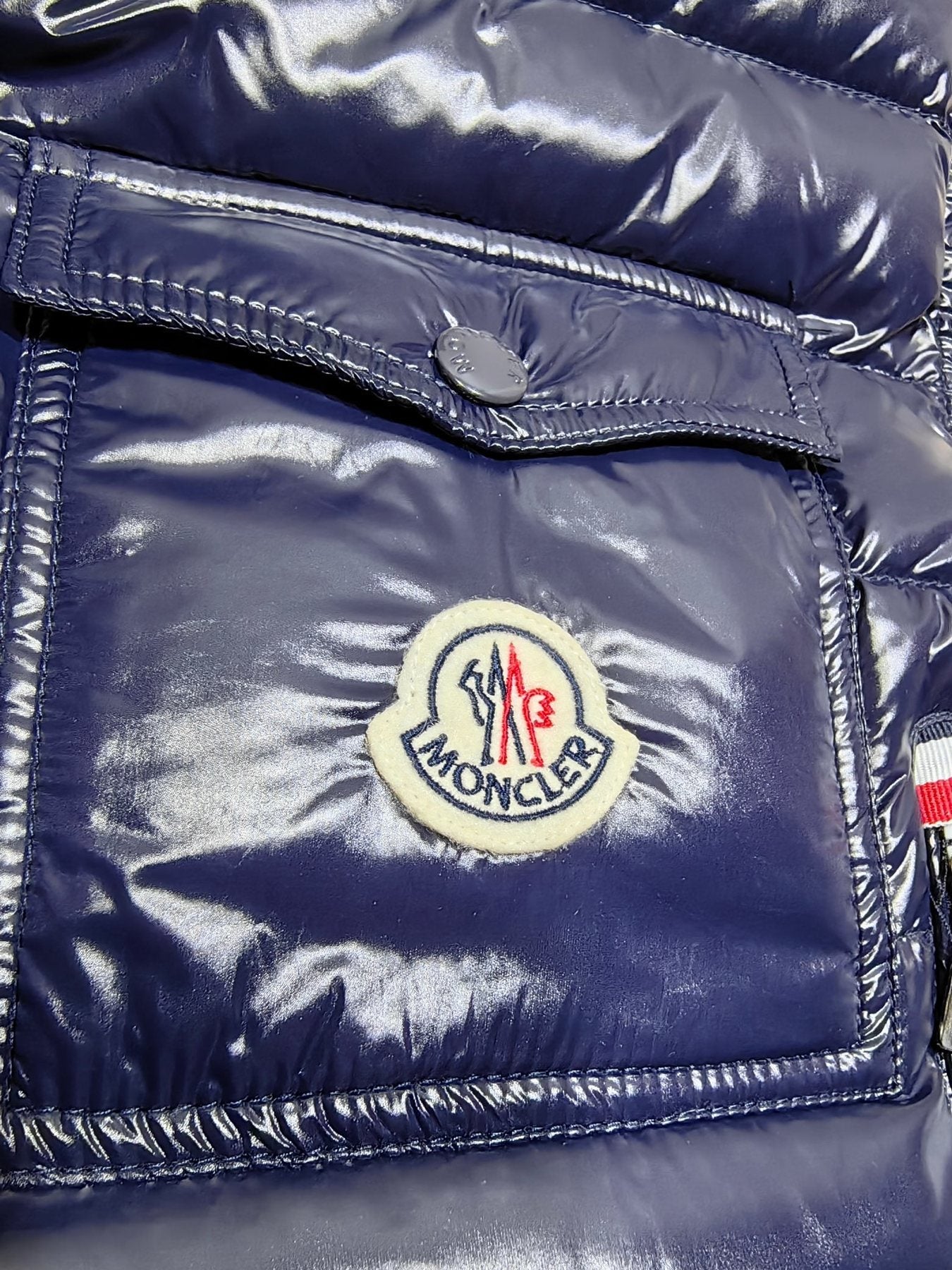 Moncler Hooded Quilted Down Vest — detail