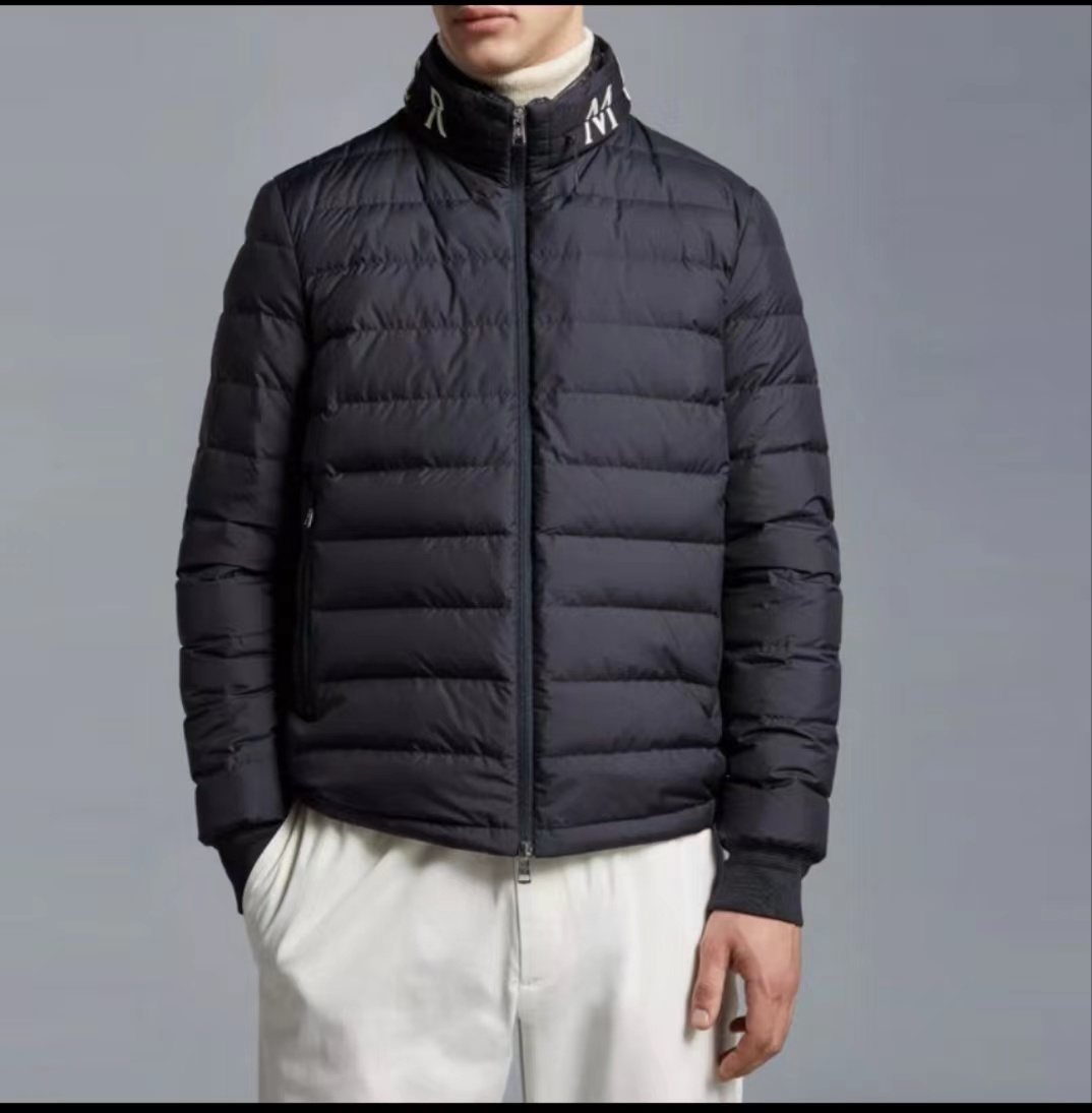 Moncler Black Quilted Zip-Front Puffer Coat — hero
