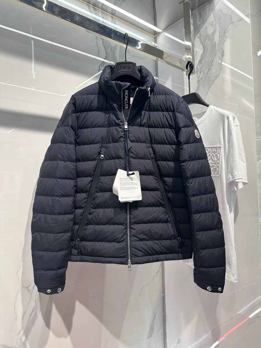 Moncler Black Stand-Collar Quilted Puffer Coat — context