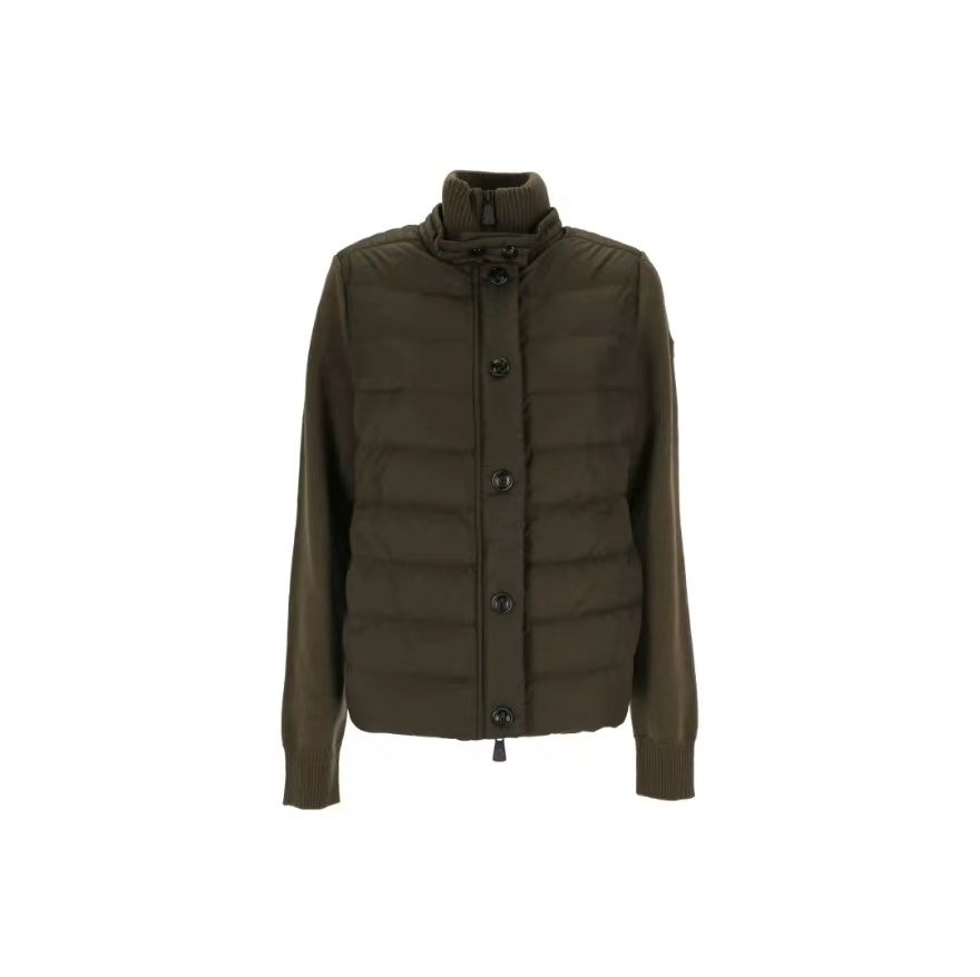 Moncler Hybrid Quilted Knit Jacket — front
