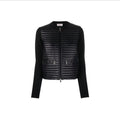 Moncler Quilted Knit-Sleeve Zip Down Jacket — hero