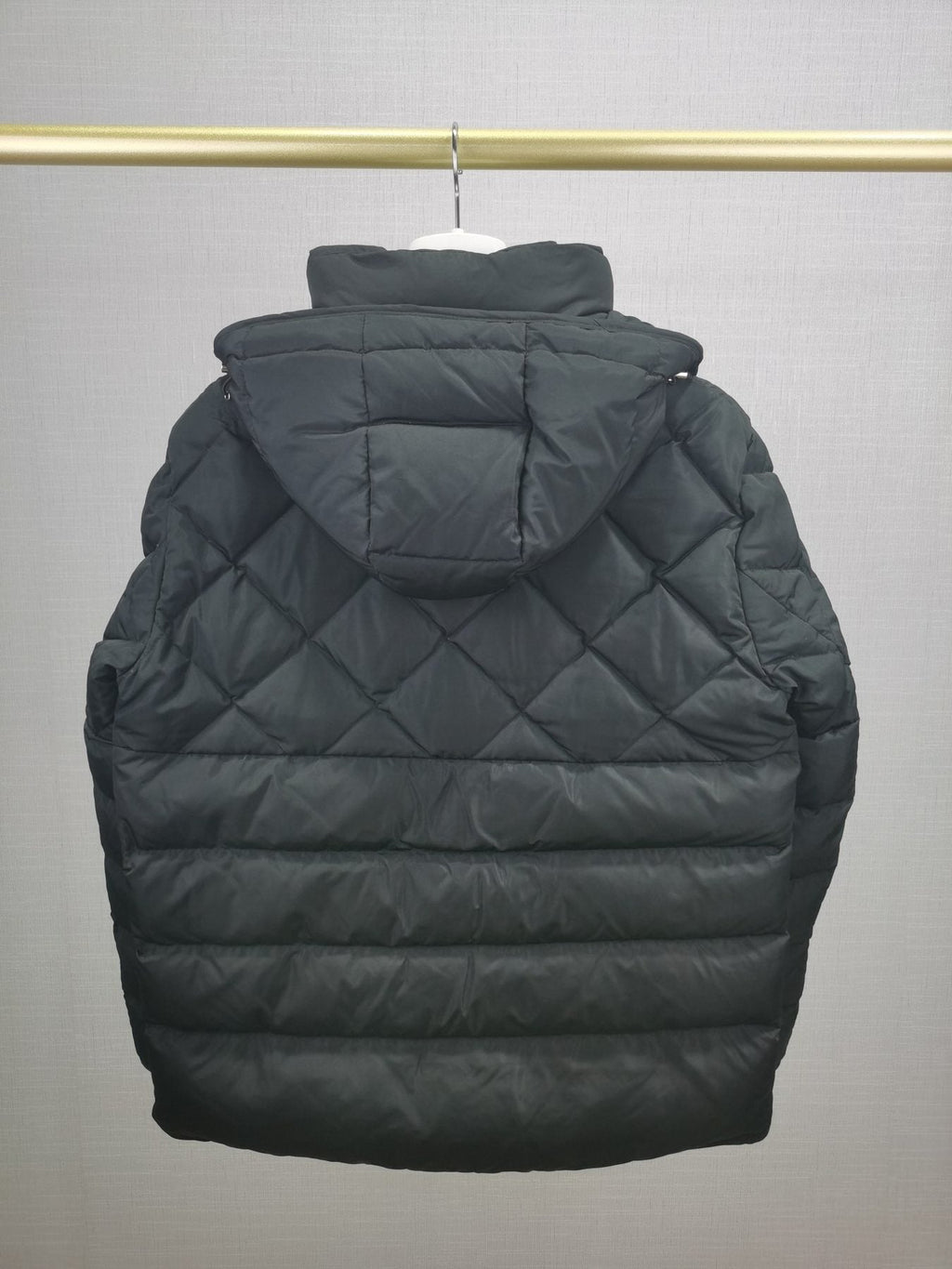 Moncler Men's Quilted Short Down Coat with Detachable Hood — back