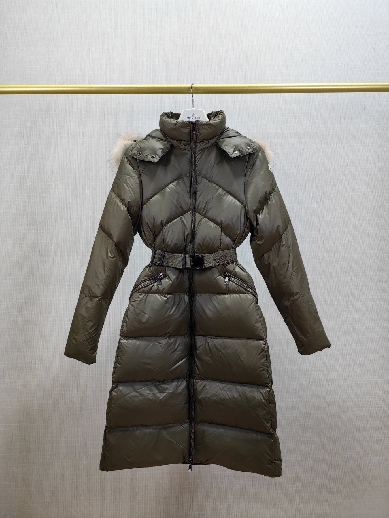 Moncler Lalteron Women's Long Down Coat — front