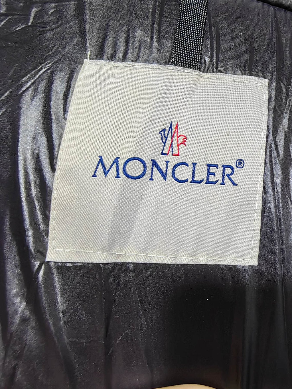 Moncler Lalteron Women's Long Down Coat — neck_label
