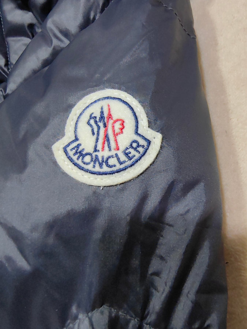 Moncler Women's Fur-Trim Hood Belted Short Down Coat — detail