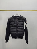 Moncler Hooded Hybrid Quilted Knit Puffer Jacket — hero