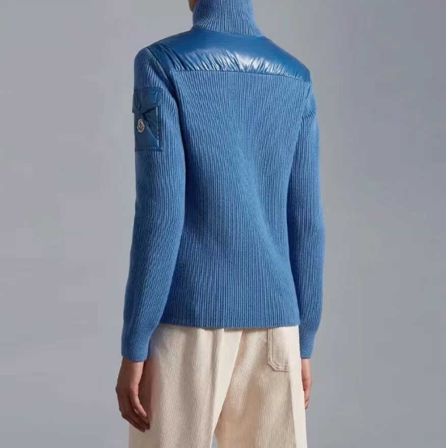 Moncler Hybrid Padded Knit Jacket — back