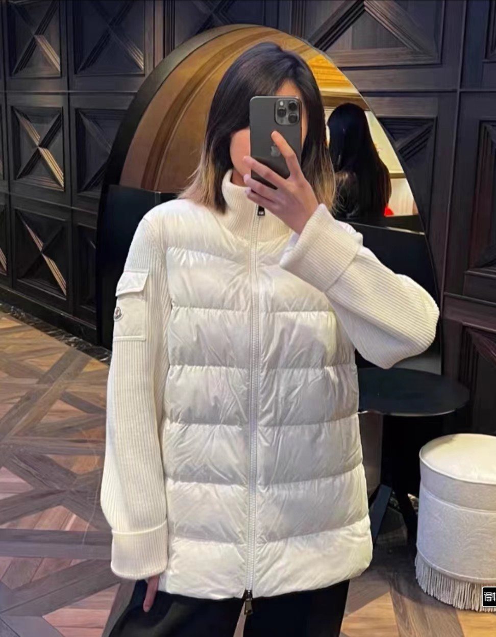 Moncler Hybrid Padded Knit Jacket — context