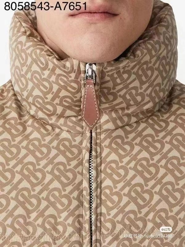 Burberry Monogram Quilted Down Vest — detail