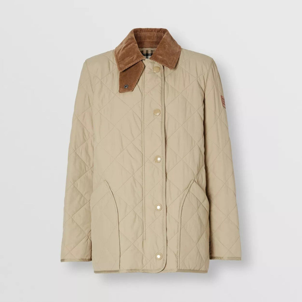 Burberry Diamond-Quilted Check-Lined Jacket — front