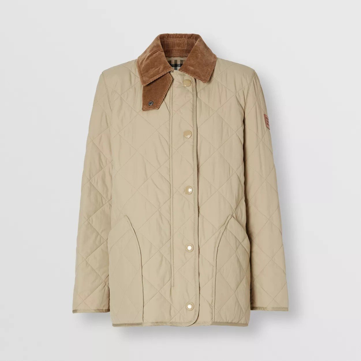 Burberry Diamond-Quilted Check-Lined Jacket — front
