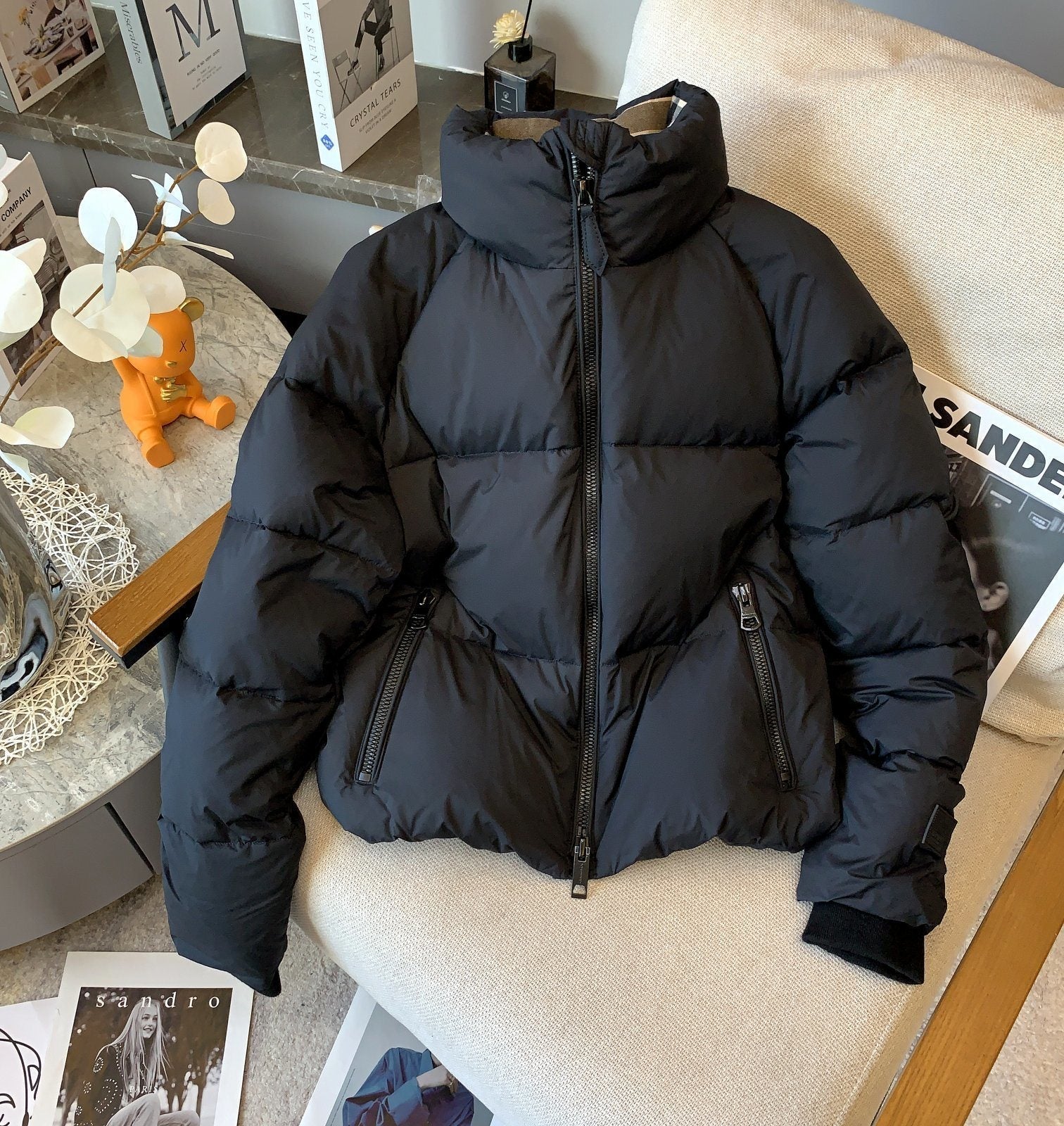 Burberry Short Quilted Puffer Jacket — front