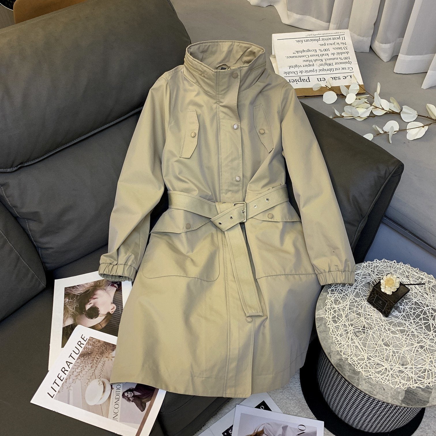 Burberry Hooded Detachable Two-Piece Long Down Jacket — front