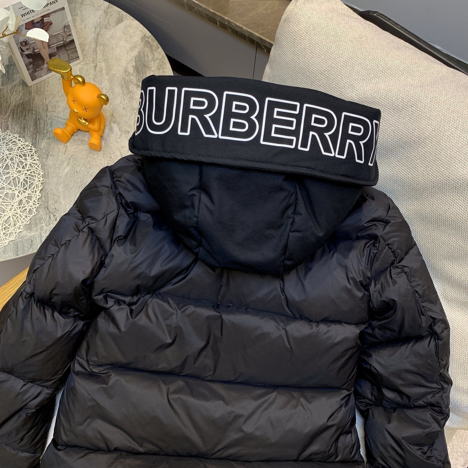 Burberry Hooded Short Down Jacket — detail