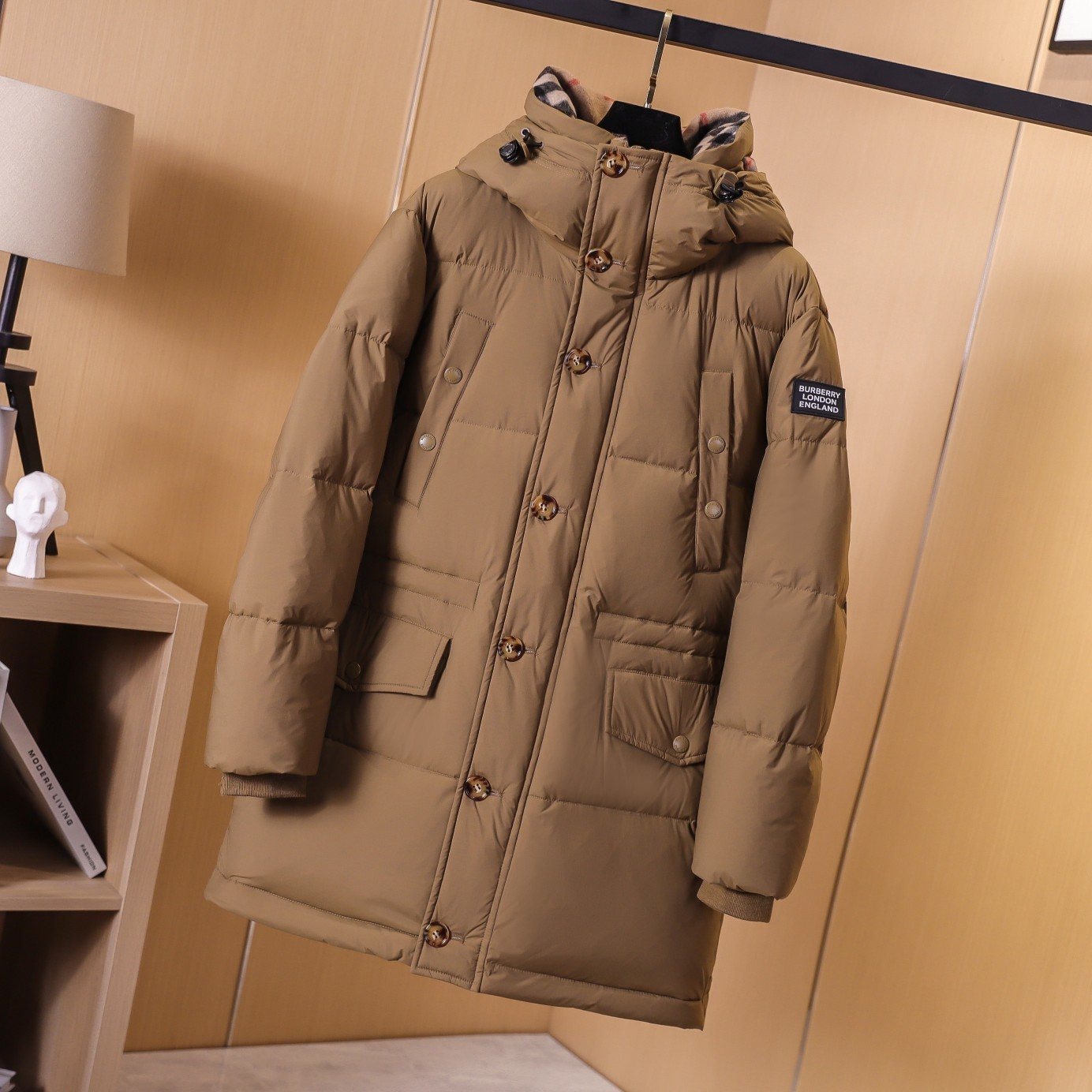 Burberry Unisex Hooded Long Down Jacket — hero