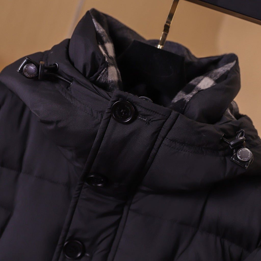 Burberry Unisex Hooded Long Down Jacket — detail