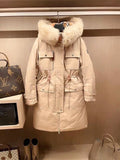 Burberry Removable Fur-Trim Hood Long Down Jacket — hero