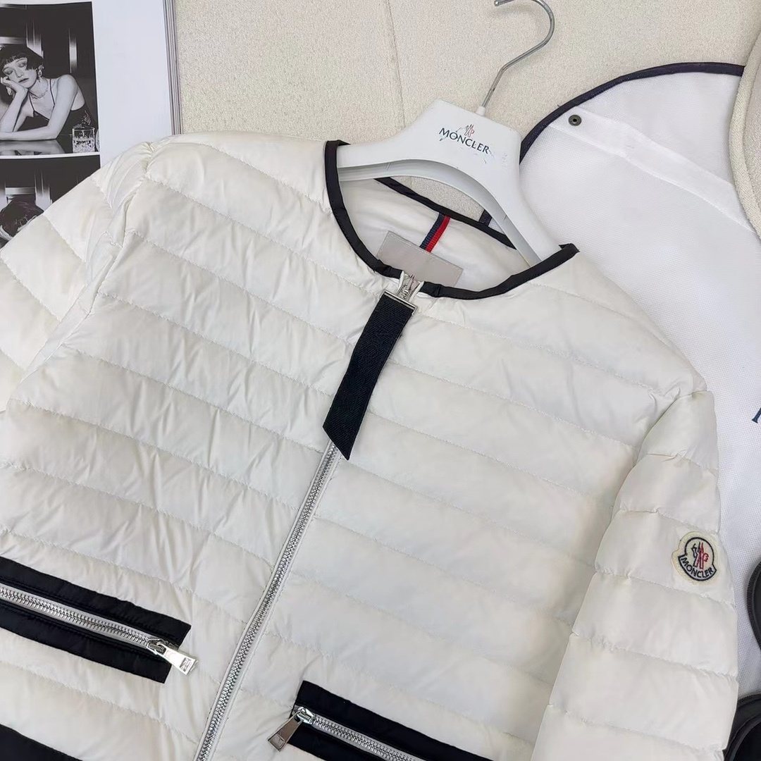 Moncler Hooded Quilted Puffer Coat — detail