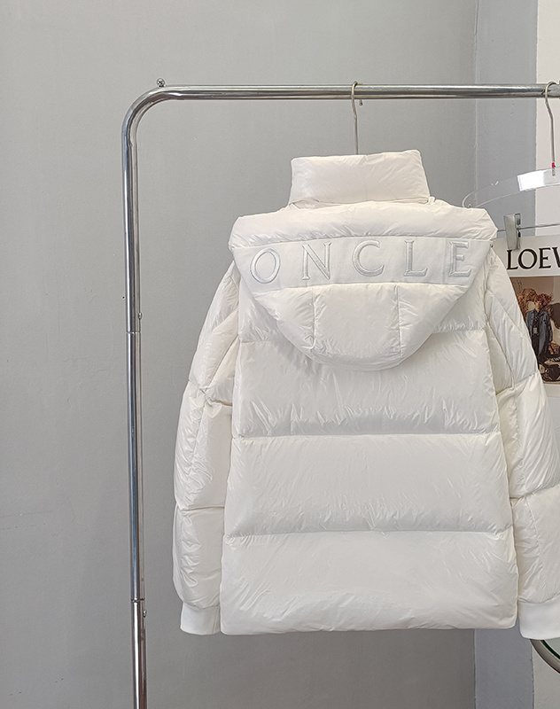 Moncler Hooded Glossy Puffer Coat — back