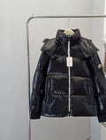 Moncler Hooded Glossy Puffer Coat — hero