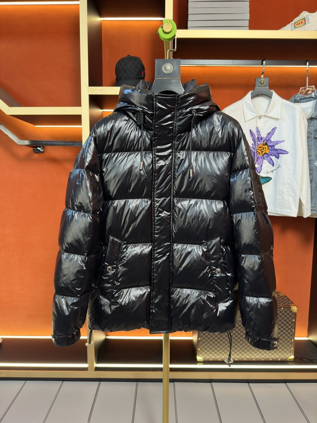 Burberry Hooded Glossy Quilted Puffer Jacket — hero