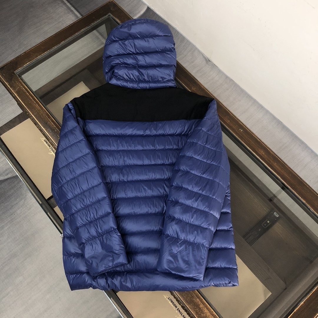 Burberry Contrast Panel Hooded Puffer Jacket — back