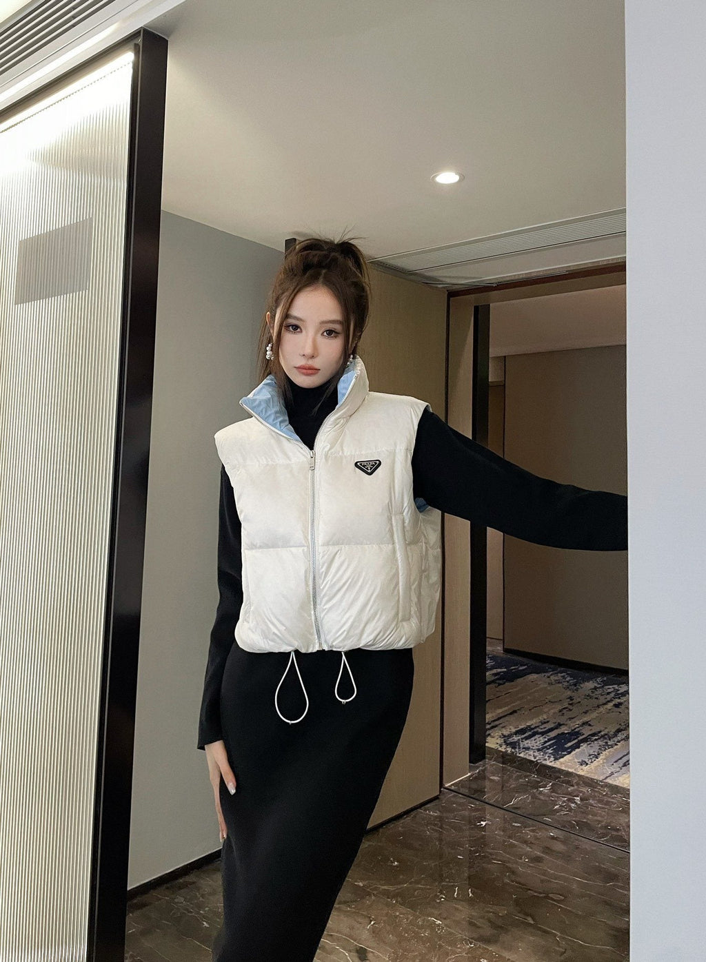 Prada Reversible Quilted Zip Vest — hero
