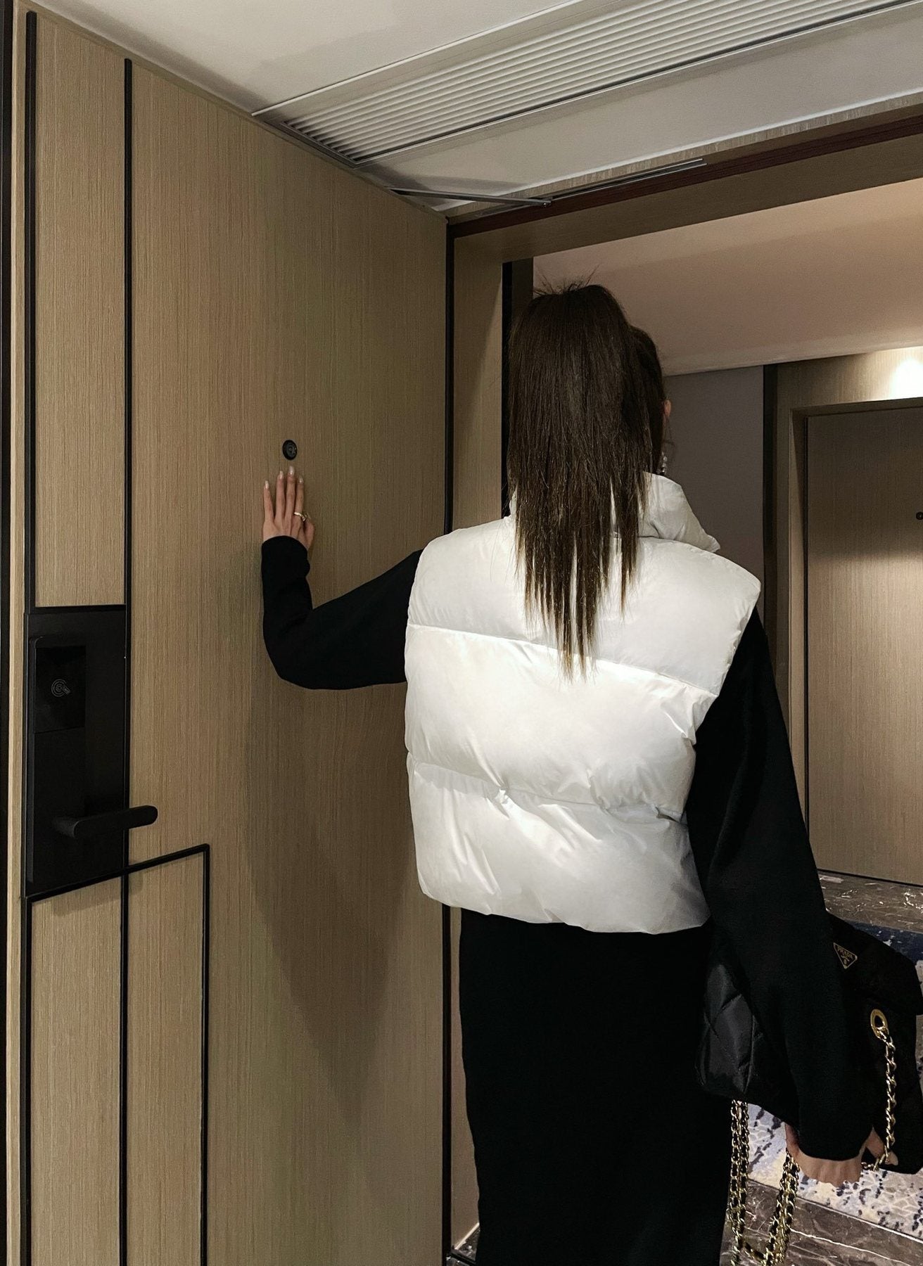 Prada Reversible Quilted Zip Vest — back