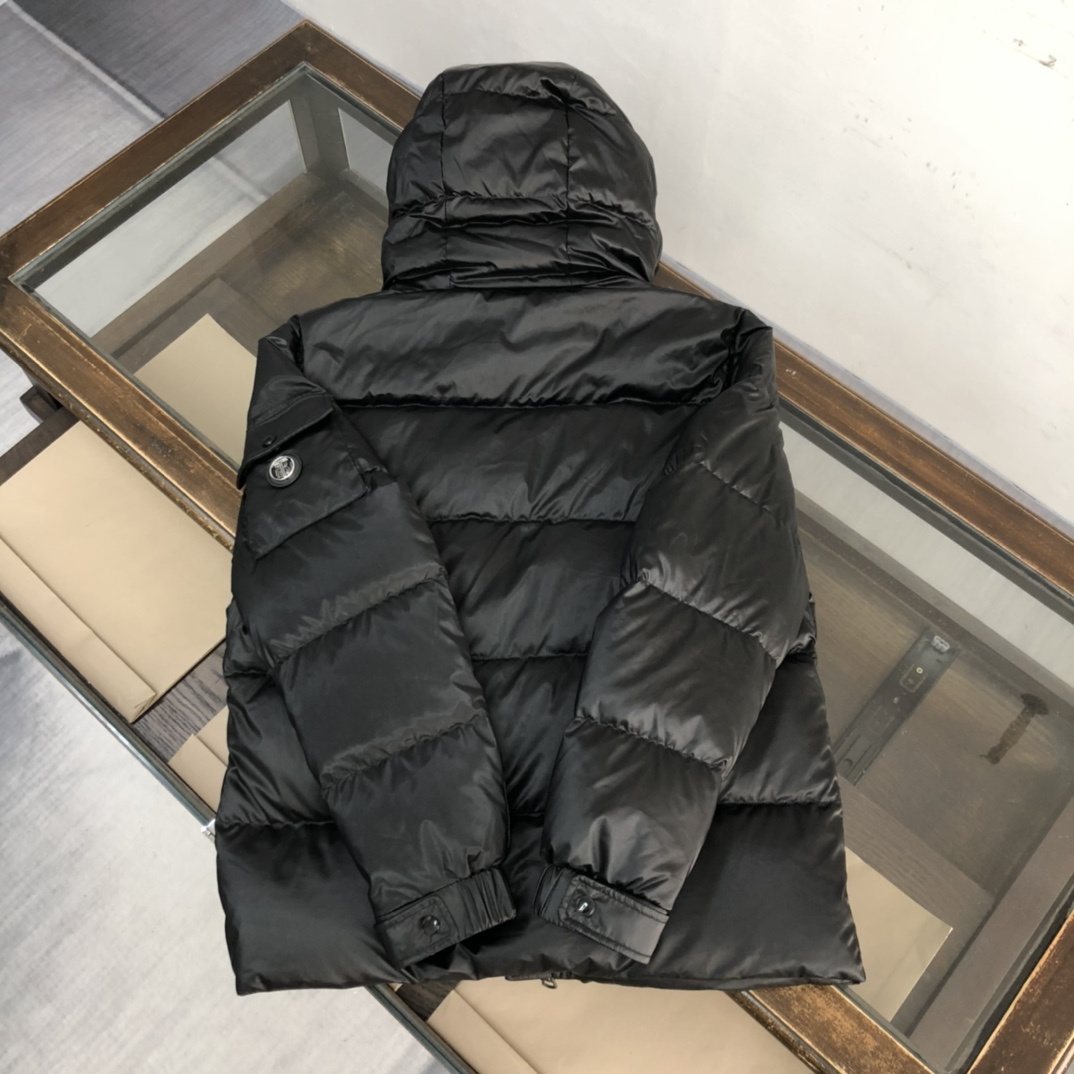 Burberry Glossy Hooded Puffer Jacket — back