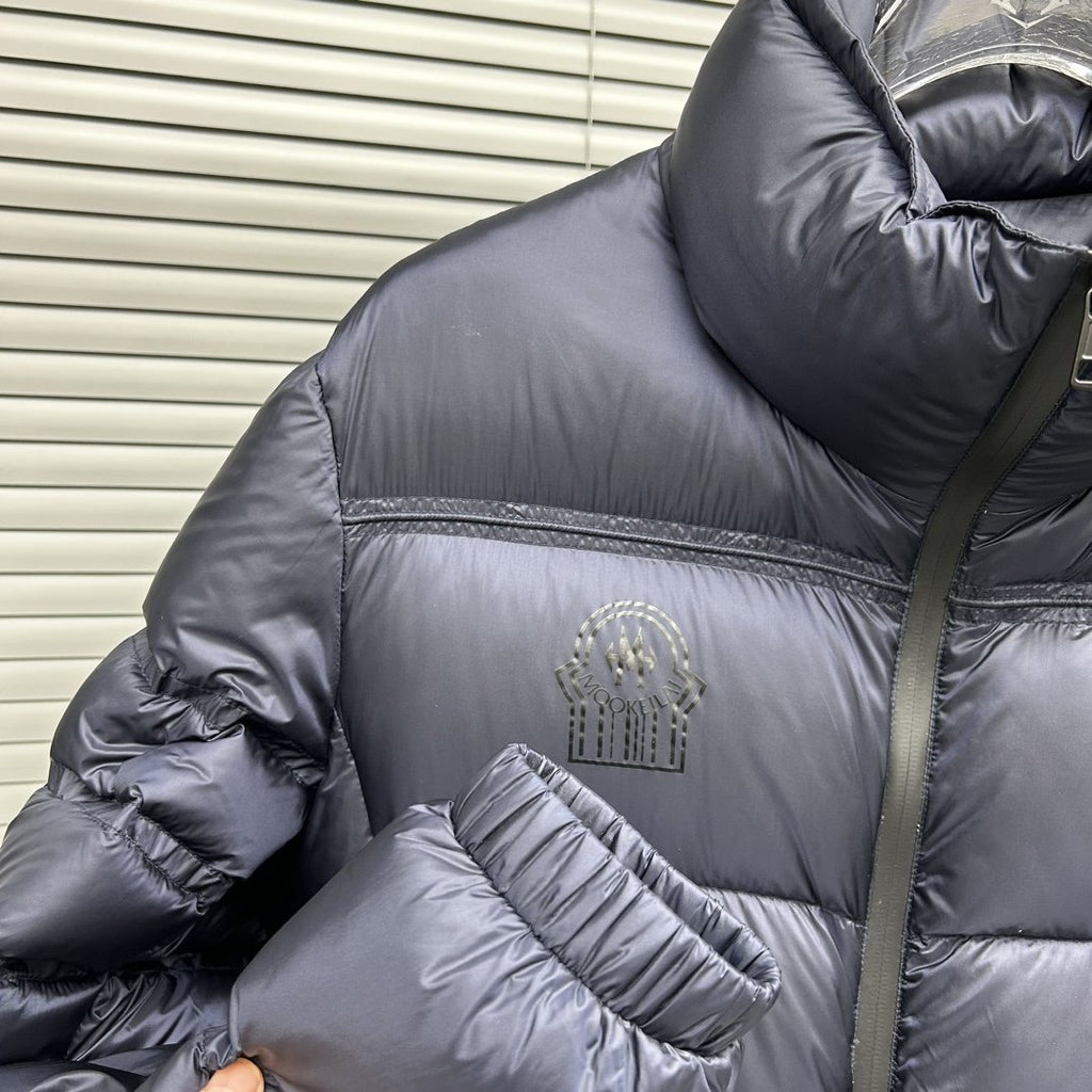 Moncler High-Collar Puffer Coat — detail
