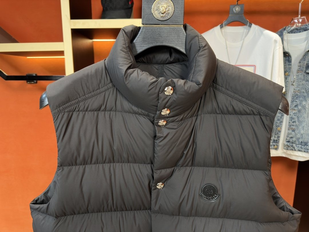 Moncler Quilted Puffer Vest — detail