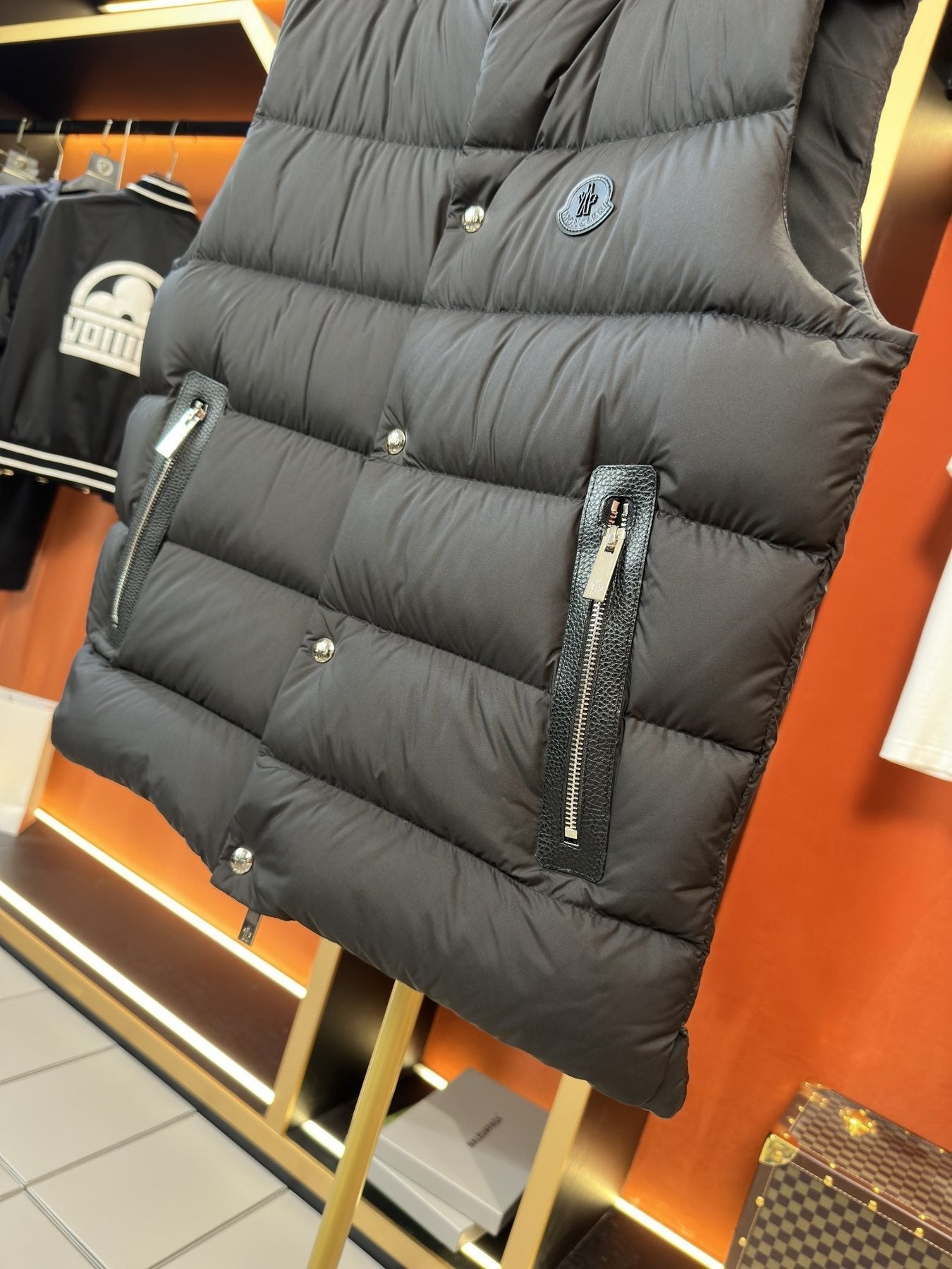 Moncler Quilted Puffer Vest — detail