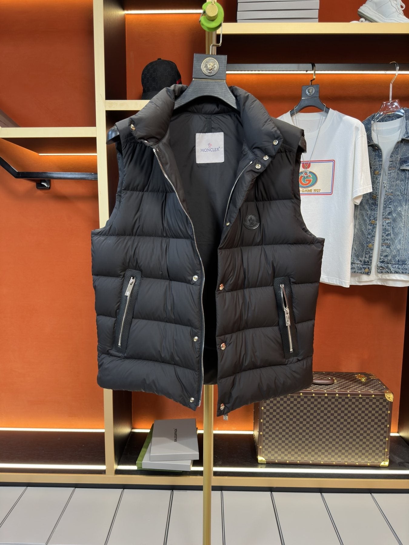 Moncler Quilted Puffer Vest — detail