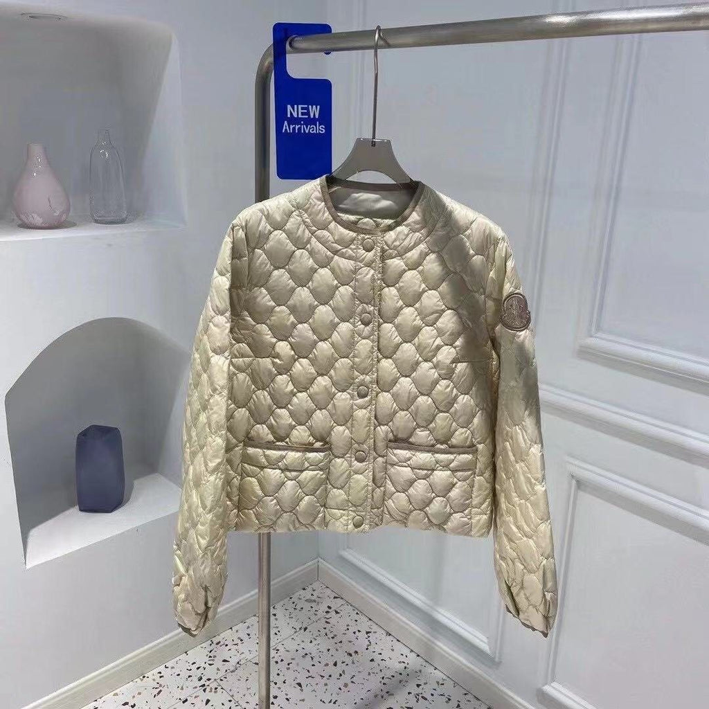 Moncler Women's Heart-Quilted Short Down Coat — front