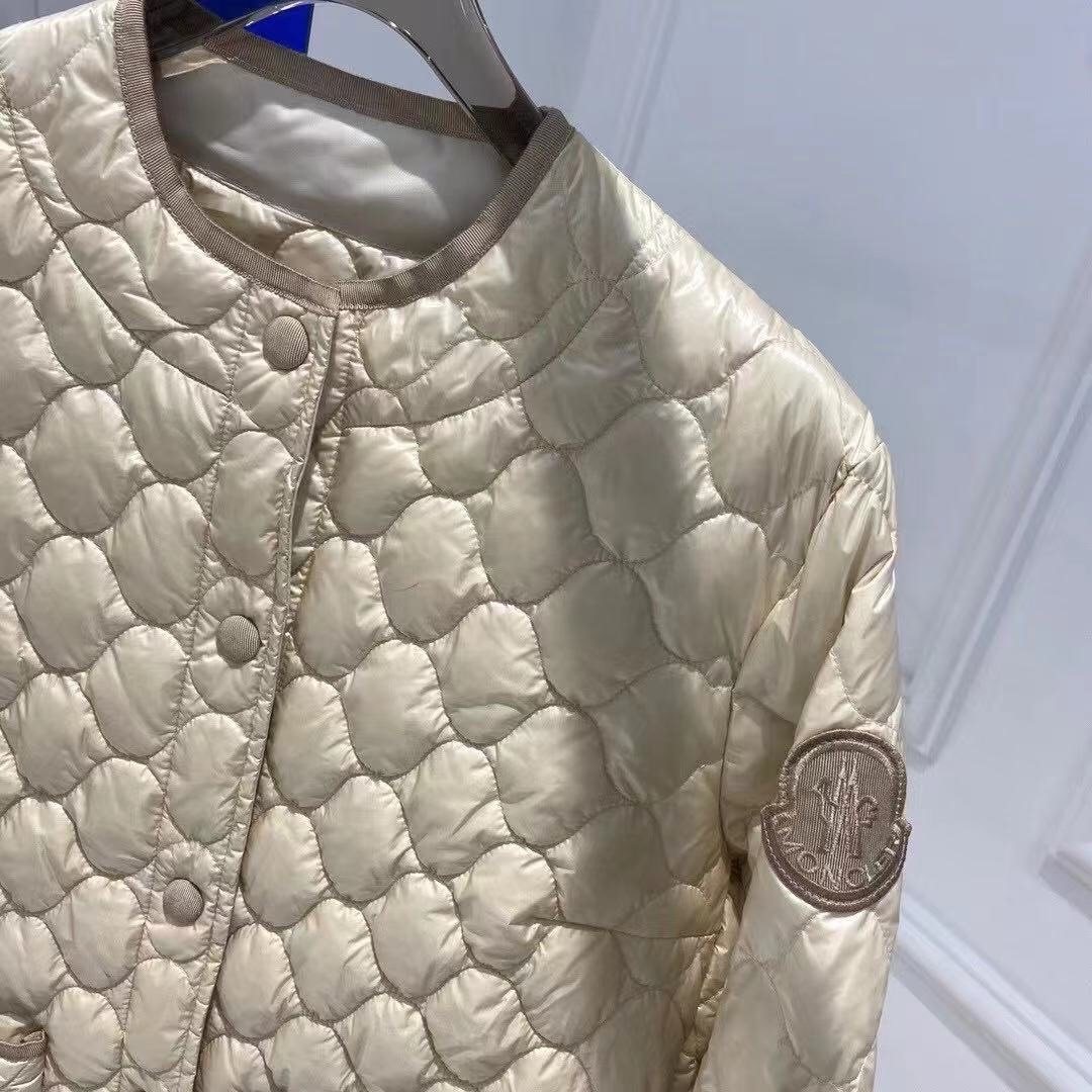 Moncler Women's Heart-Quilted Short Down Coat — detail