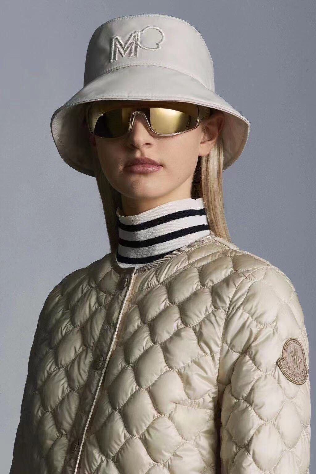 Moncler Women's Heart-Quilted Short Down Coat — detail