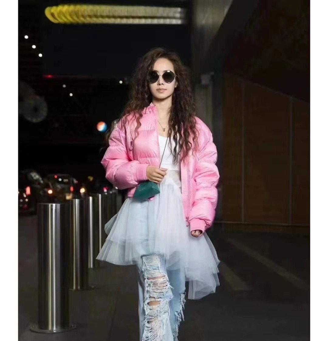 Moncler Quilted Cropped Puffer Coat — model