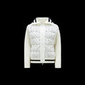 Moncler Ivory Speckled Zip-Front Coat — hero