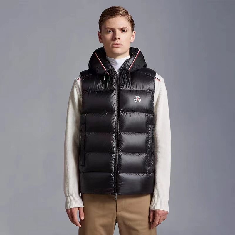 Moncler Hooded Quilted Down Vest — context