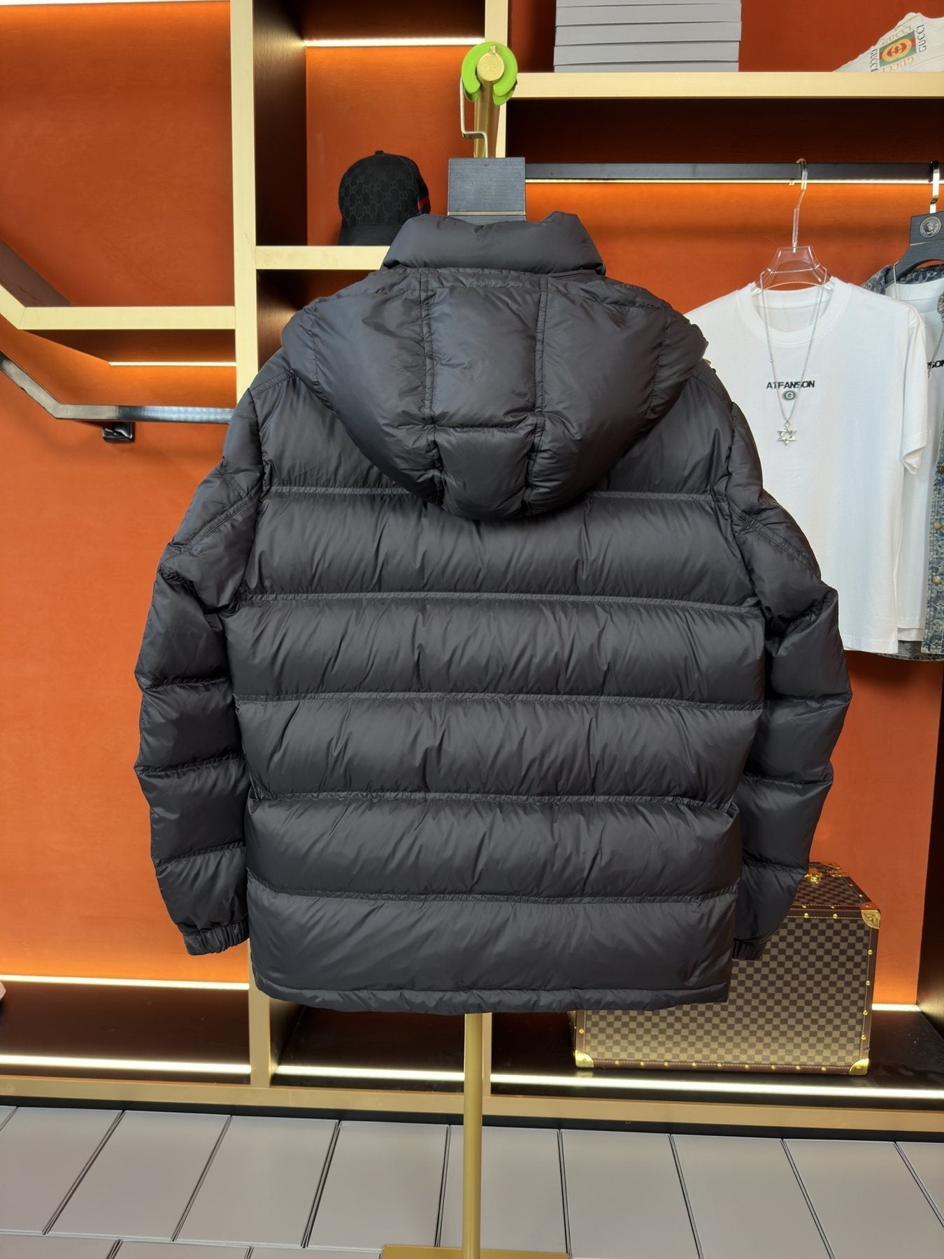 Prada Hooded Quilted Puffer Jacket — back