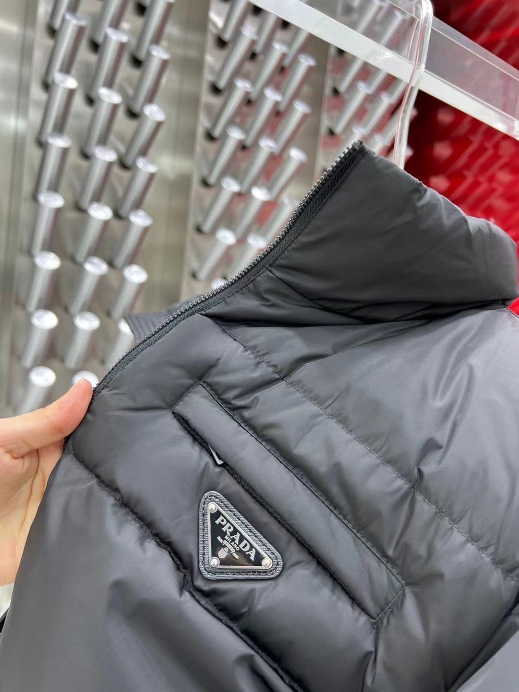 Prada Quilted Puffer Jacket — detail