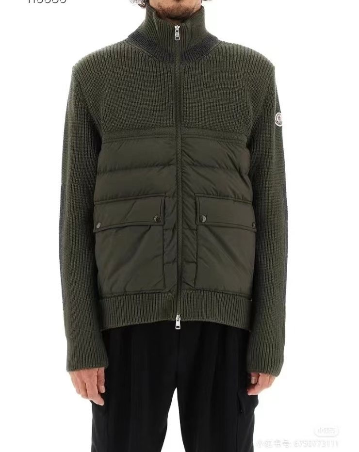 Moncler Men's Padded Panel Zip Jacket — hero