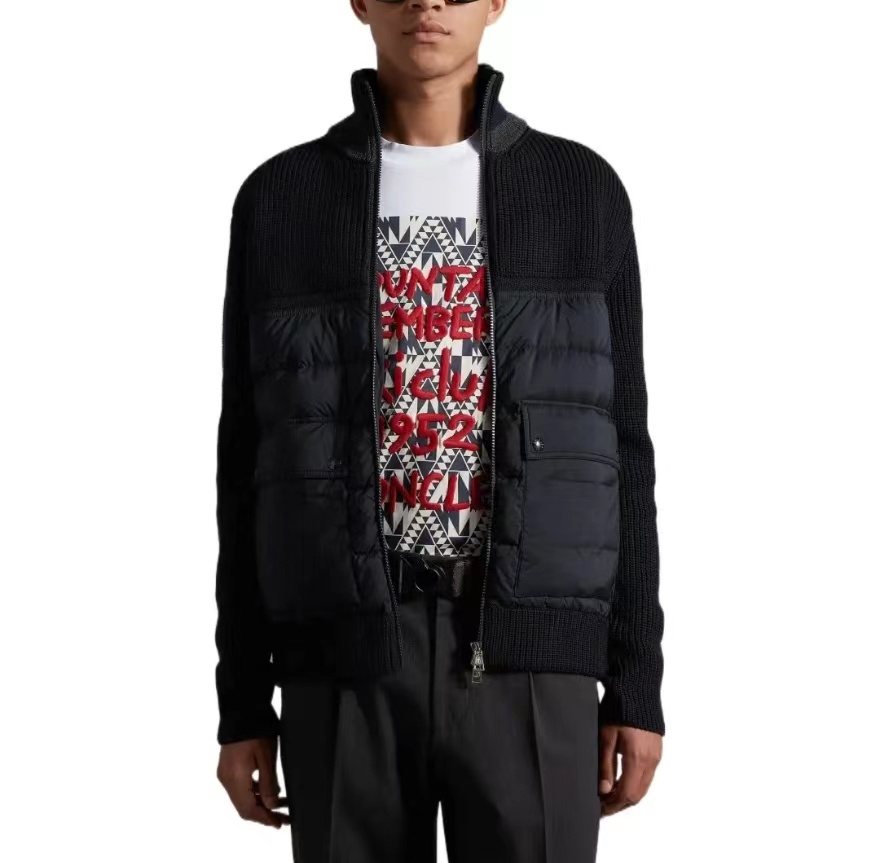 Moncler Men's Padded Panel Zip Jacket — context