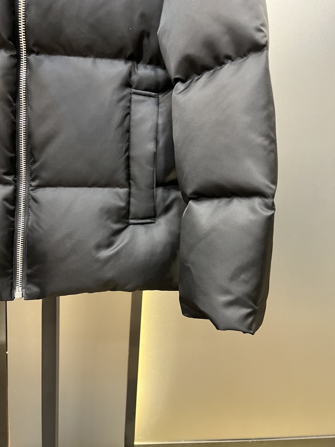 Prada Black Quilted Puffer Jacket — detail