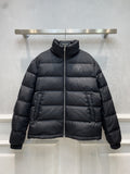 Prada Black Quilted Logo Puffer Jacket — hero