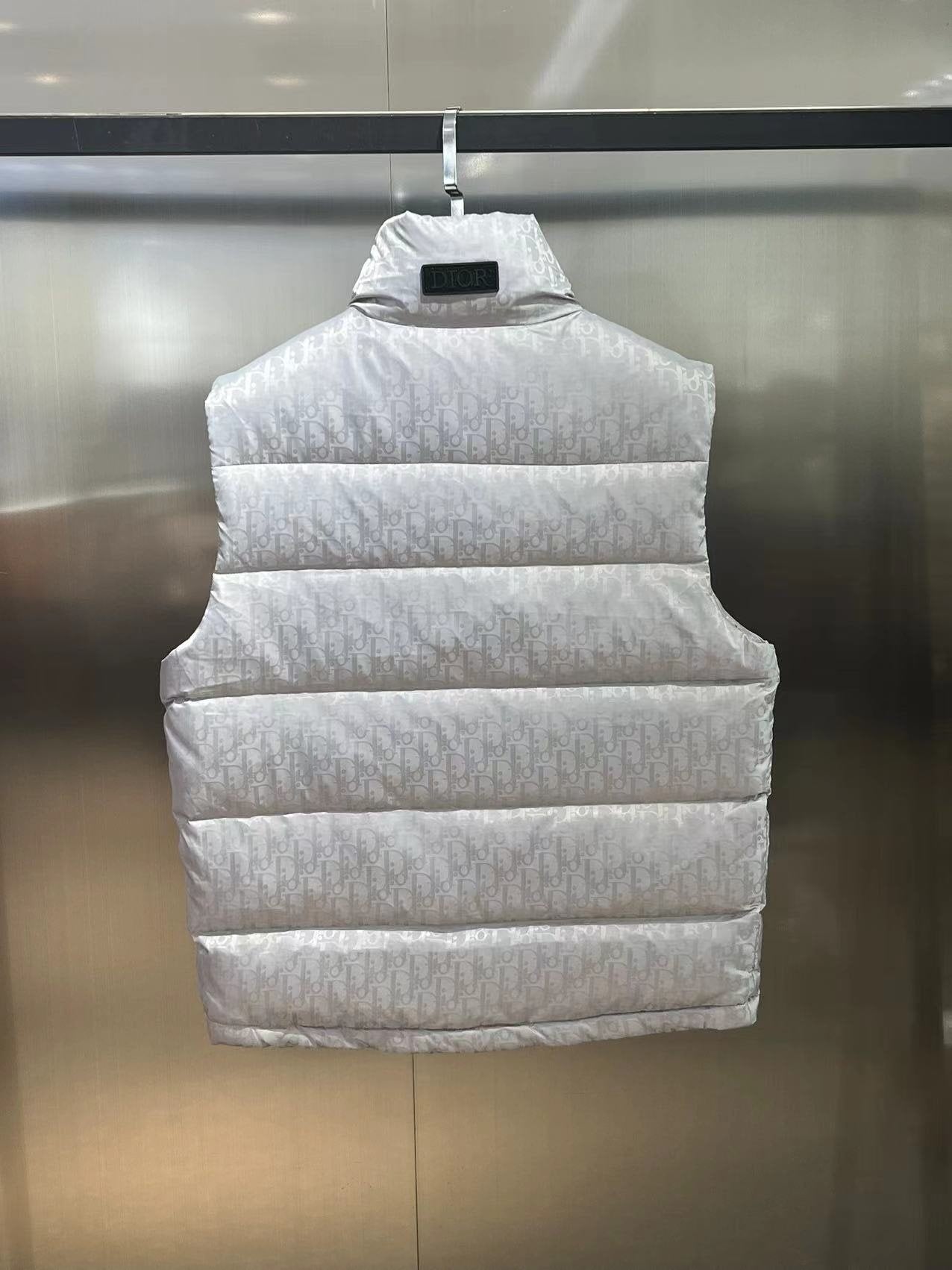 Dior All-Over Pattern Quilted Down Vest — back