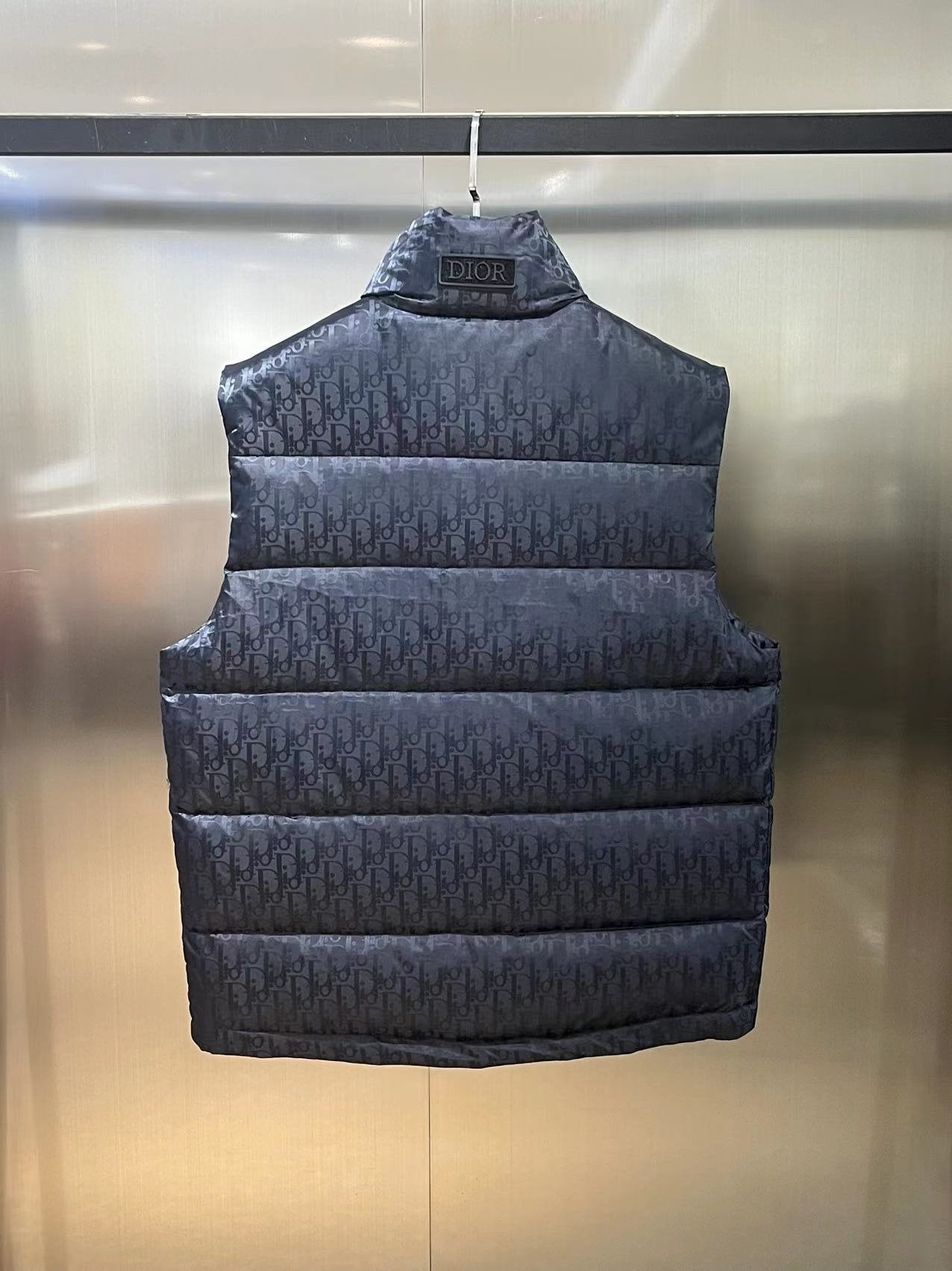 Dior All-Over Pattern Quilted Down Vest — back